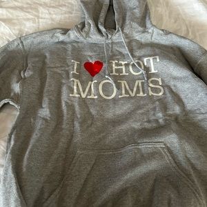 Sport grey Hoodie- I love Hot Moms